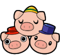 Desenhos de Os três porquinhos para colorear